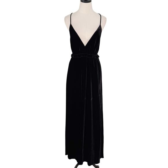 Ulla Johnson Lavinia Gown Black Velvet Open Back Black Tie Formal Party Size 00 - Picture 3 of 16